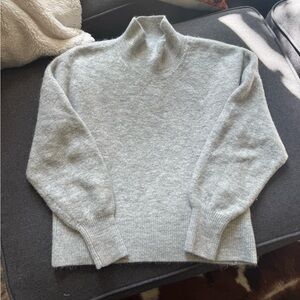 Modern Citizen Light Gray Mock Neck Sweater - Cashmere